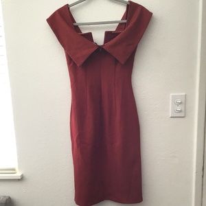 NBD, Maroon, Size M, Shoulder dress